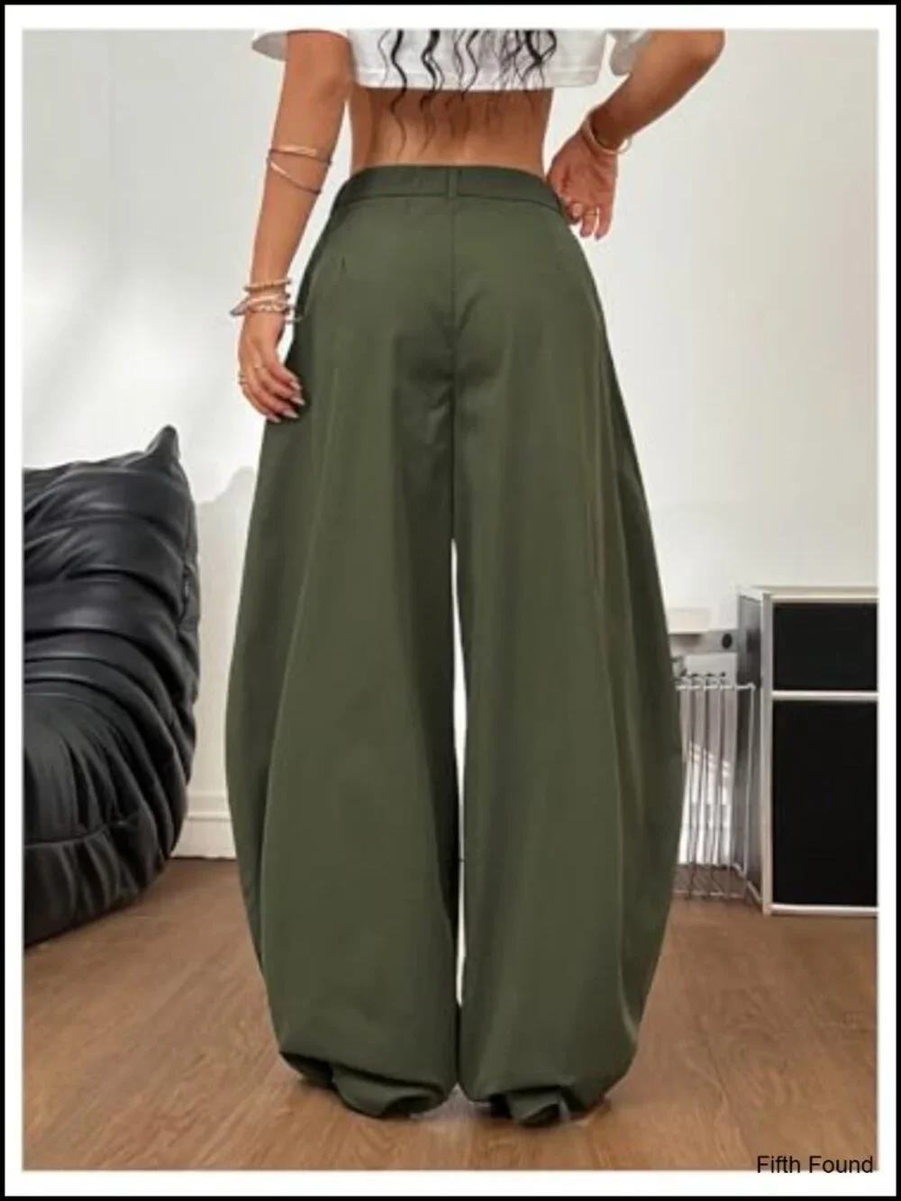 Baggy Barrel Pant Low Rise Pleated Cargo Oversized Wide Leg Business Casual